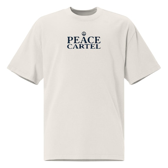 Peace Cartel Oversized Faded T-Shirt • Unisex Cozy Everyday Tee • Mental Wellness Inspired Apparel • Minimalist Streetwear Tee