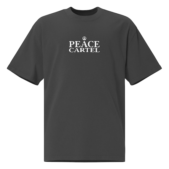 Peace Cartel Oversized Faded T-Shirt • Unisex Cozy Everyday Tee • Mental Wellness Inspired Apparel • Minimalist Streetwear Tee