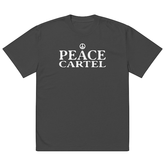 Peace Cartel Oversized Faded T-Shirt • Unisex Cozy Everyday Tee • Mental Wellness Inspired Apparel • Minimalist Streetwear Tee