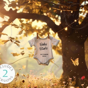 Digital Pregnancy Announcement, Social Media, Gender Neutral, Pregnancy Reveal, Letter Board, Baby Announcement, Facebook, Instagram, Spring