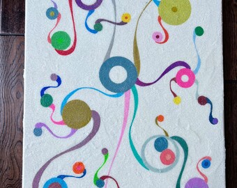 Momentum, un acrílico original único en su tipo sobre lienzo pintura maximalista modernista arte mural contemporáneo