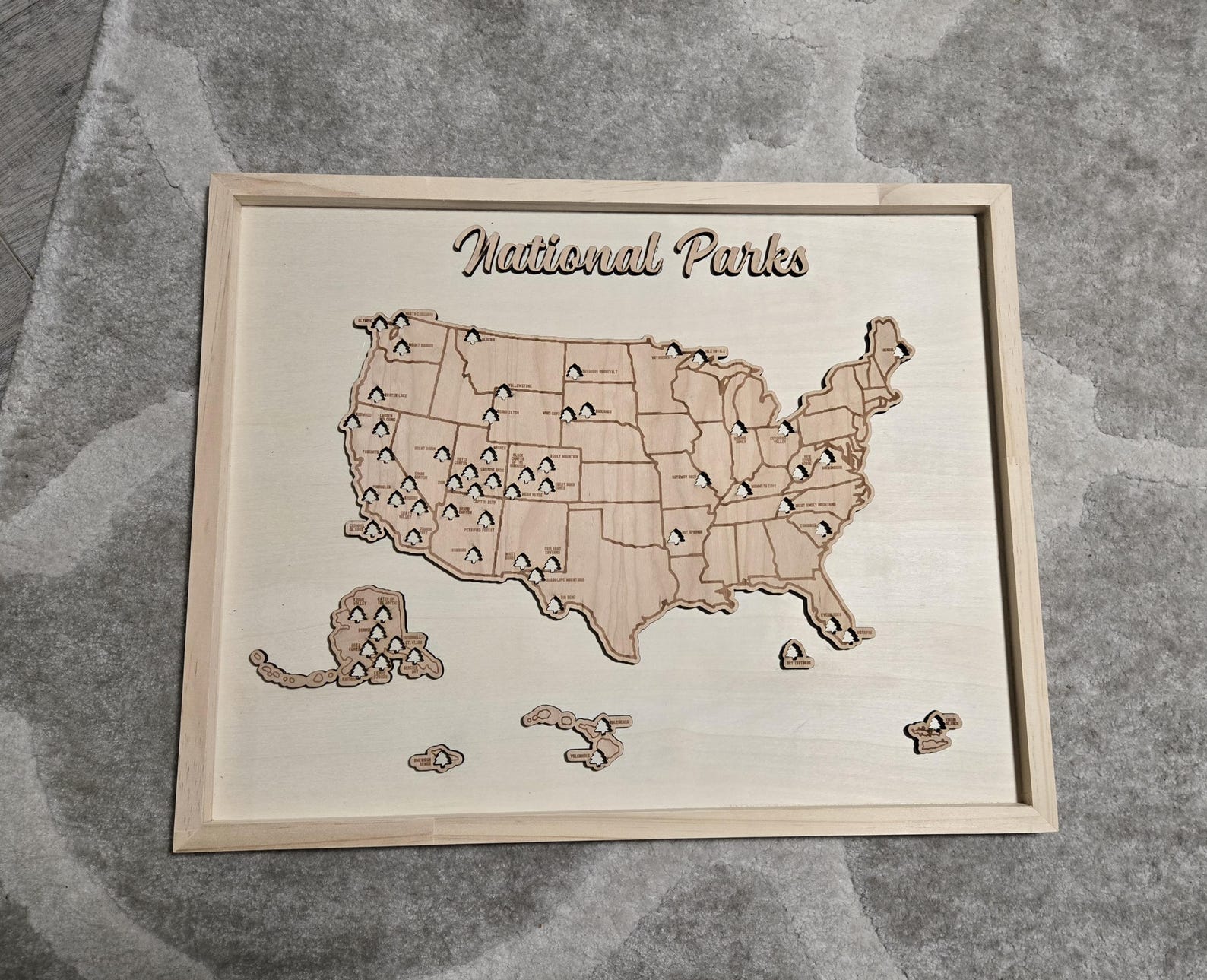 National Parks Map - Etsy