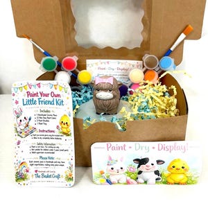 Paint Your Own Ceramic Farm Animal Kit – DIY Craft Activity for Kids
