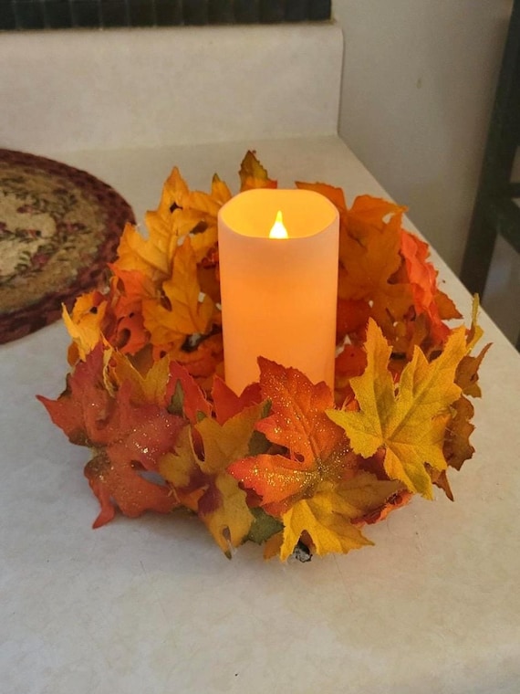 Handmade Autumn Leaf Decorative Bowl • Fall Table Centerpiece