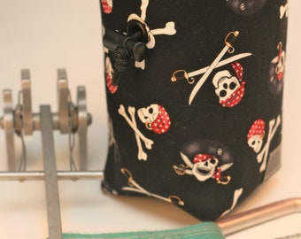 Skull and Cross Bones, Hand Crafted Pirate Chalk Bag and Belt. Rock Climbing, Gym Climbing, Outdoor Climbing, Bouldering