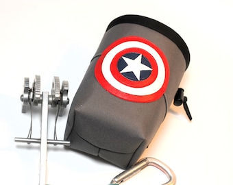 America's Captain, a Hero's Hand Crafted Chalk Bag and Belt. Rock Climbing, Gym Climbing, Outdoor Climbing, Bouldering - Free Shipping