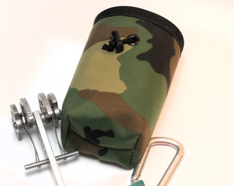 Apocalypse Later, Hand Crafted Camo Chalk Bag and Belt. Rock Climbing, Gym Climbing, Outdoor Climbing, Bouldering