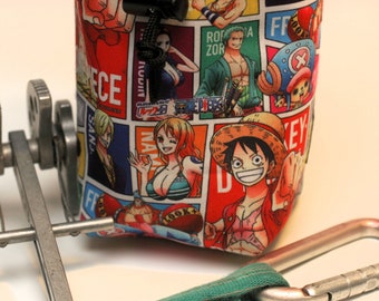 Straw Hat Pirates, One P1ece-inspired Hand Made Chalk Bag & Belt. Rock Climbing, Gym Climbing, Outdoor Climbing, Bouldering - Free Shipping