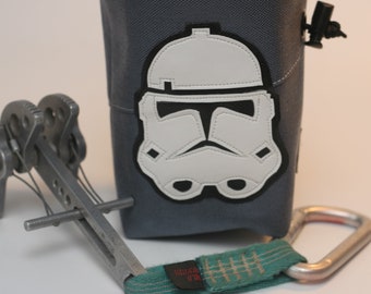 Wars in the Stars, Hand Crafted Storm Trooping Inspired Chalk Bag. Rock Climbing, Gym Climbing, Outdoor Climbing, Bouldering - Free Shipping