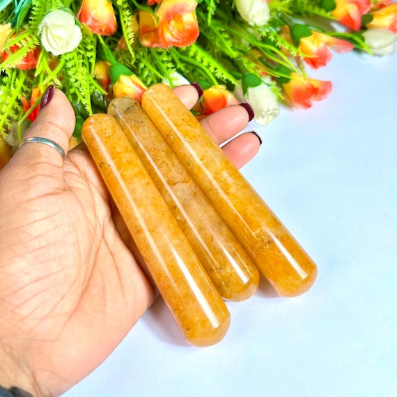 Golden Healer Quartz Crystal Stone Massager Wand AAAA ++++