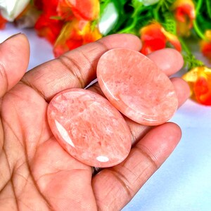 Pink Aventurine Worry Stone: Healing Crystal Thumb Stone