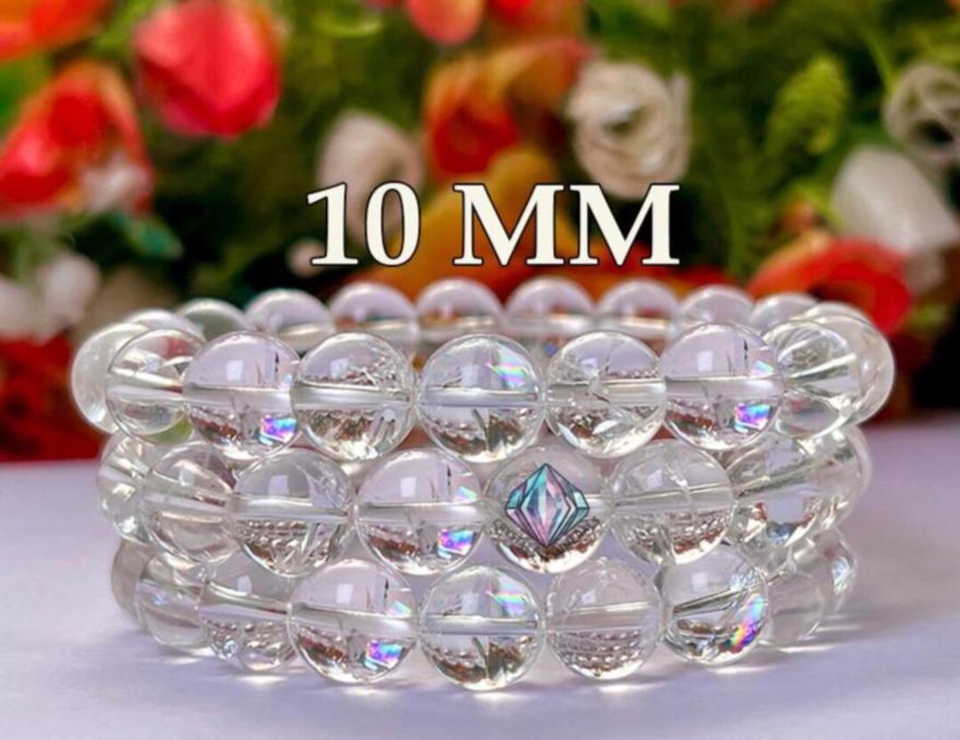 レインボーアナンダライトクォーツクリスタルブレスレット - オーロラ