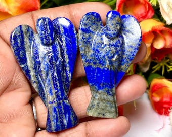 2" Lapis Lazuli Angel: Hand Carved Crystal Guardian (2 Inch)