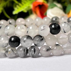 Rutilated Quartz Stone Stretch Bracelet - Unisex 8MM