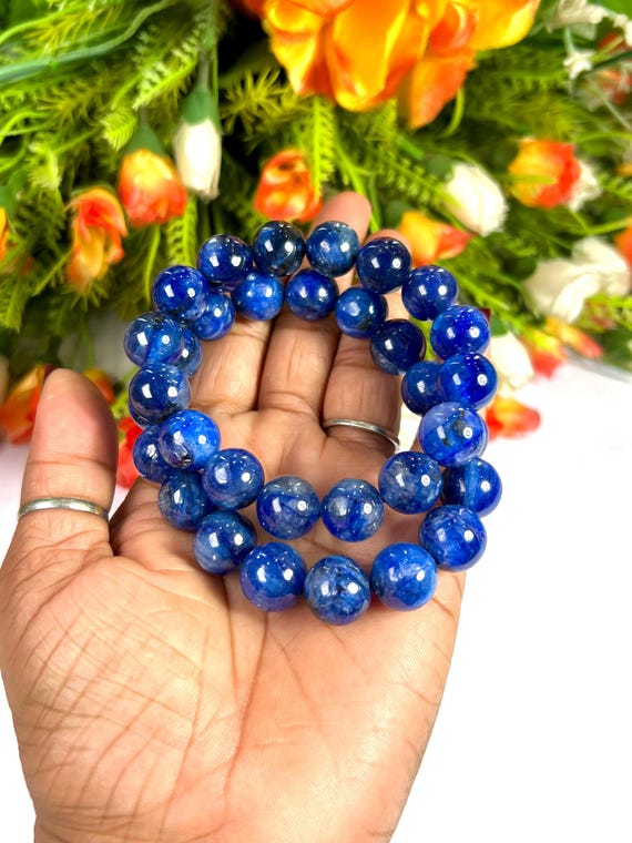 フィー♡カイヤナイト デザインブレスレット 8㎜ ルビーサファイアインカイヤナイトブレスレット | ー天然石 DEARSー