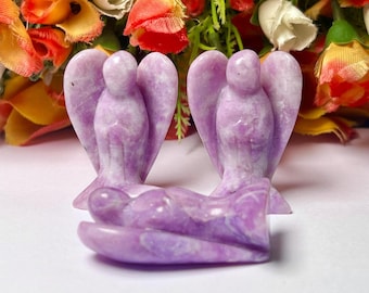 2&quot; Angel Lepidolite Stone Guardian Angel blessed Angelic connection