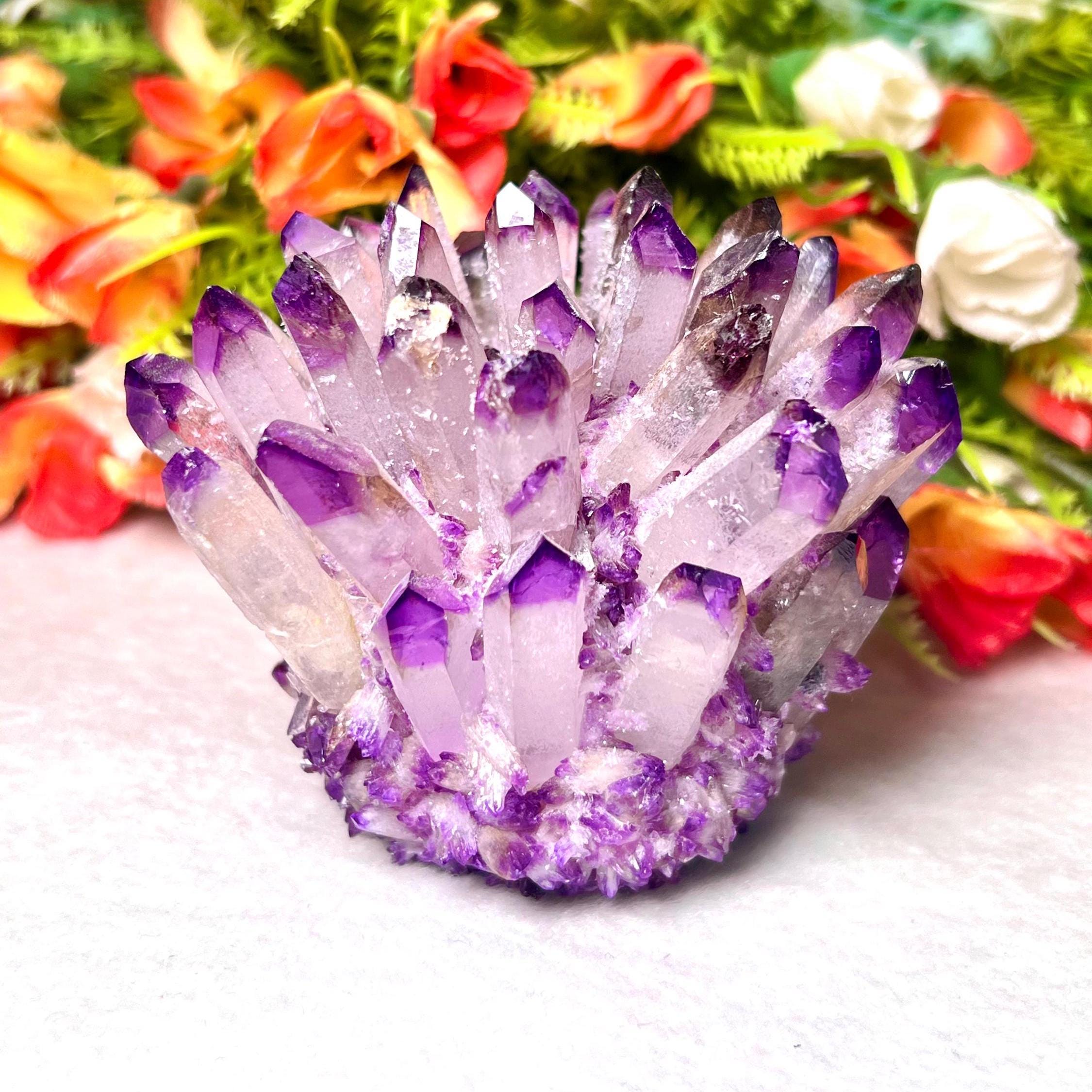 Purple Quartz Crystal Cluster: Reiki Healing Home Decor (300g+) - Etsy