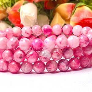 Rosa Smithsonitstenarmband: Unisex stretcharmband (8 MM)