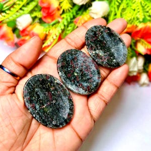 Ruby Spinel in Matrix Worry Stone - Thumb Stone