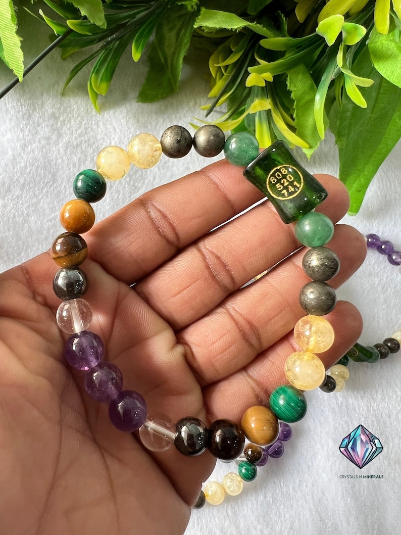 Instant Money Maker Stone Bracelet 8 MM Round Bead Stretch Bracelet image 4