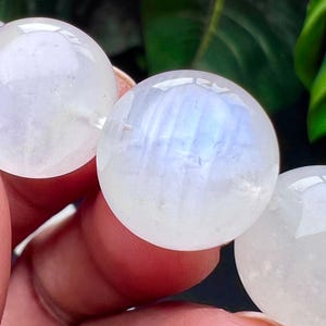 Bransoletka z kamienia księżycowego tęczowego 12 mm najwyższej jakości l Bransoletka rozciągliwa l Bransoletka unisex
