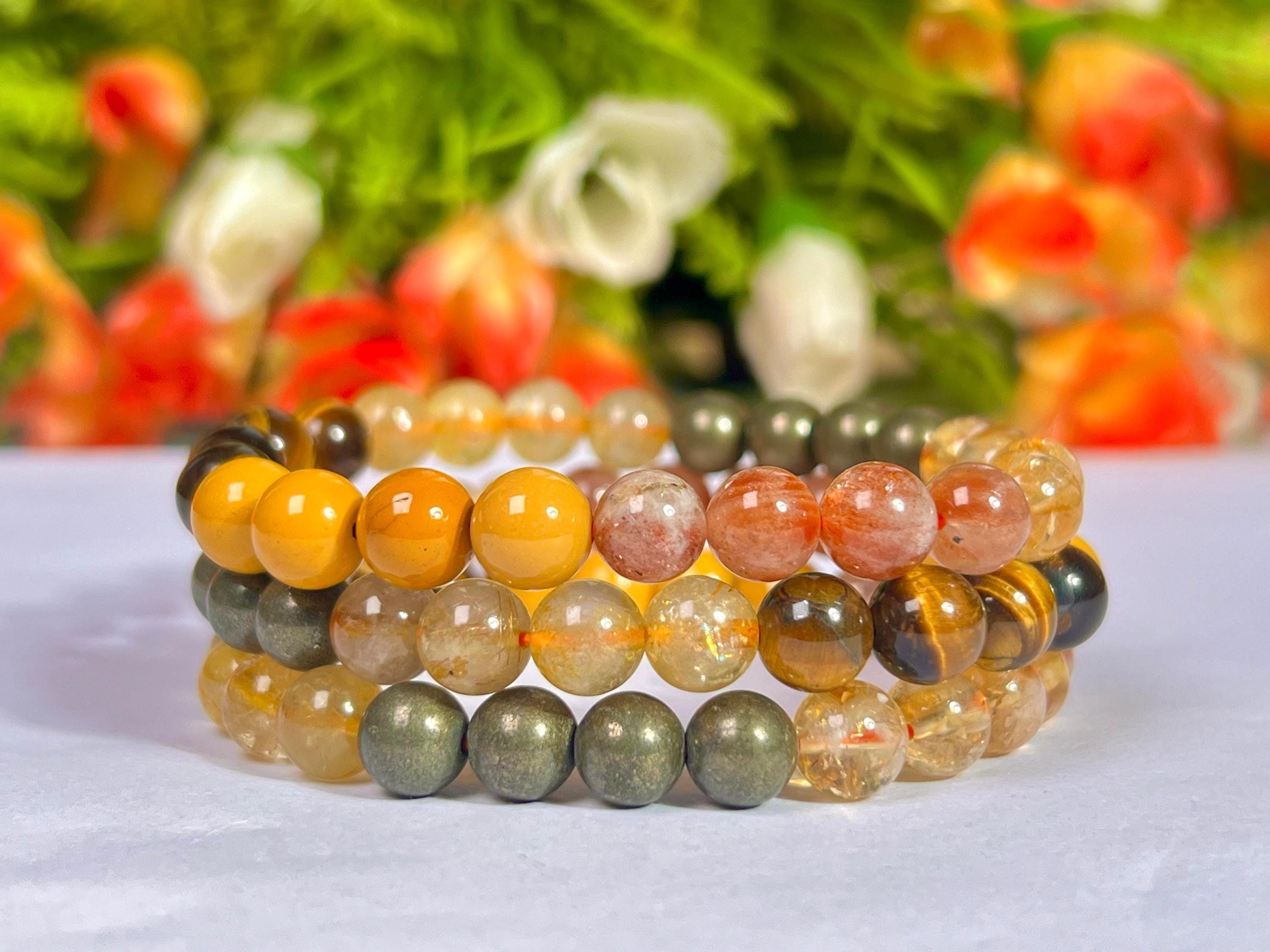 Solar Plexus Chakra Bracelet: Citrine, Jasper, Tiger's Eye, Pyrite