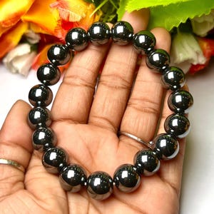 Men&#39;s 12 MM Hematite Stone Bracelet| Jewelry for Men