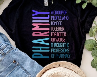 Pharmily Definition Shirt, Pharmacy Tech Shirt, Pharmily Shirt for Pharmacy Tech, Pharmacist Gift, Pharmacy Tech Shirt Pharmacy Student Tee
