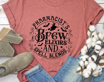 Pharmacy Halloween Shirt, Pharmacist Shirt, Pharmacist Gift, Vintage Halloween Pharmacy Shirt, Funny Halloween Pharmacy tee, Pharmacy Gift