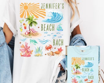 Beach Bachelorette Party Shirt, Coastal Beach Bach Party, Personalized Girls Trip Shirt, Bridal Party Gifts, Destination Bachelorette Shirt