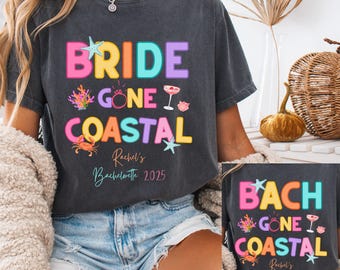 Beach Bachelorette Party Shirt, Coastal Beach Bach Party, Personalized Girls Trip Shirt, Bridal Party Gifts, Destination Bachelorette Shirt