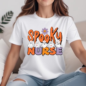Psychiatric Nurse Halloween Shirt, Halloween Psychiatric Nurse Tee, Retro Spooky Nurse TShirt, Spooky Nurse Tee, Cute Ghost Tee, Nurse Gift