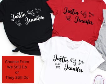 Custom Wedding Anniversary Gift, Couple Outfit, 5 Year Anniversary, Custom Year Anniversary T-shirt, Wife And Husband Shirt, Matching Outfit
