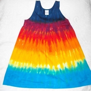 Tie Dye Rainbow Stripes Infant Empire Waist Dress - Etsy
