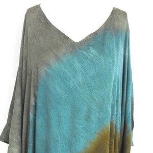 Tie Dye Caftan in Earthy Greens and Browns