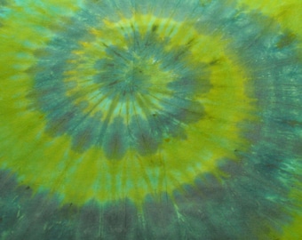 Green  Fat Quarter Tie Dyed Fabric