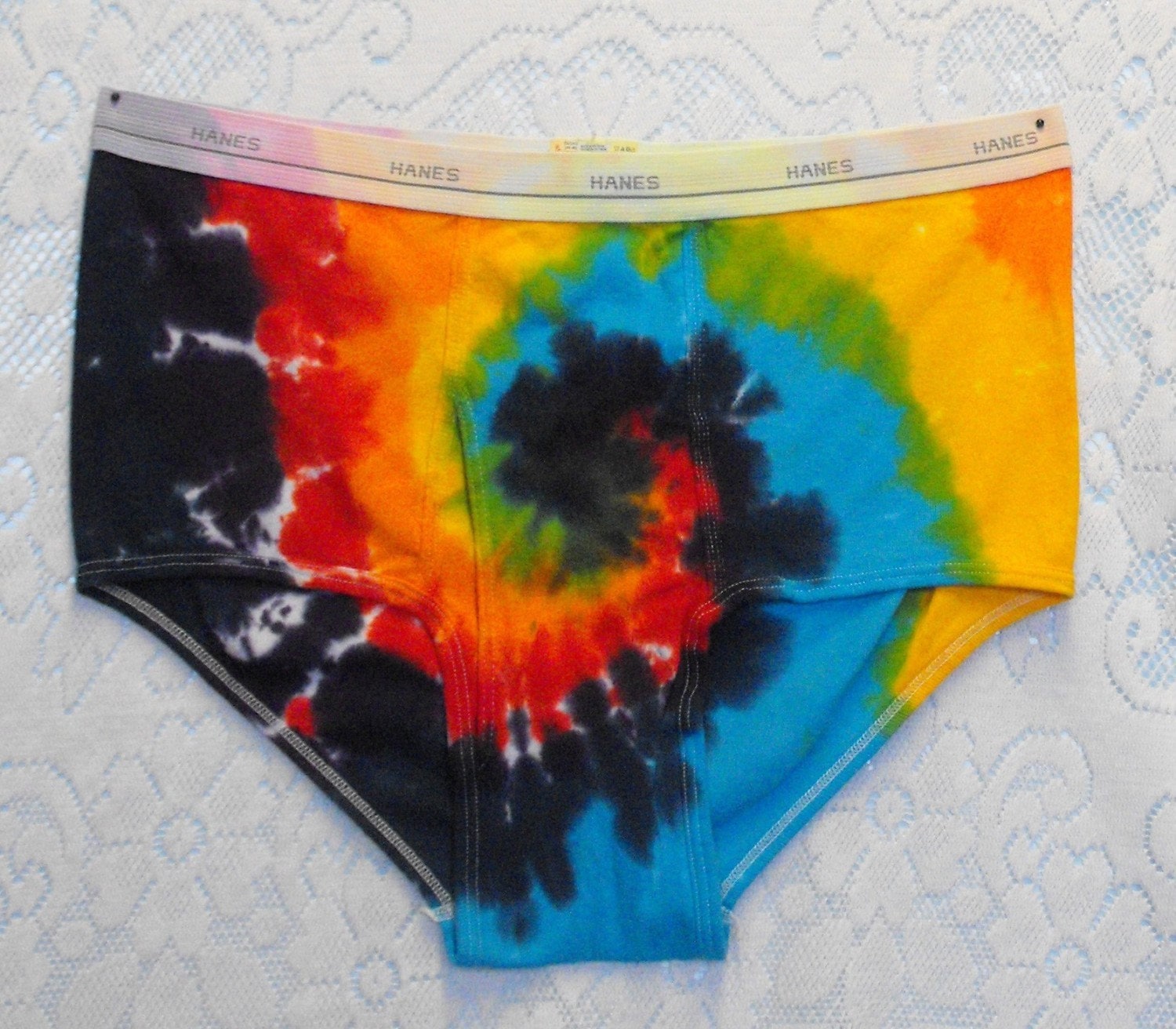 Deep Space Tie Dye Men's Underwear hanes Cotton Briefs Size 44 Waist one of  a Kind 