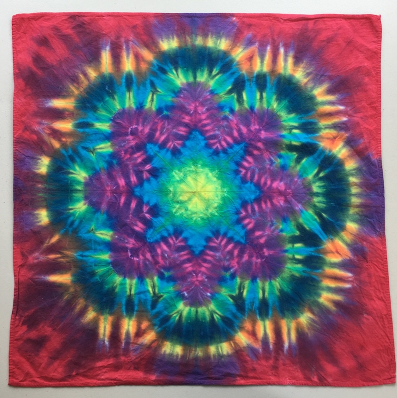 Bandanas Tie Dyed in Brilliant Patterns and Designs Etsy