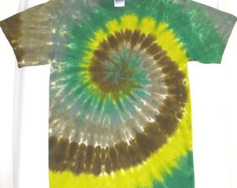 Tie-Dye Woodland Green Swirl T Shirt