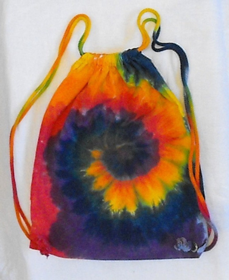 Tie Dye Rainbow Drawstring Backpacks Etsy UK