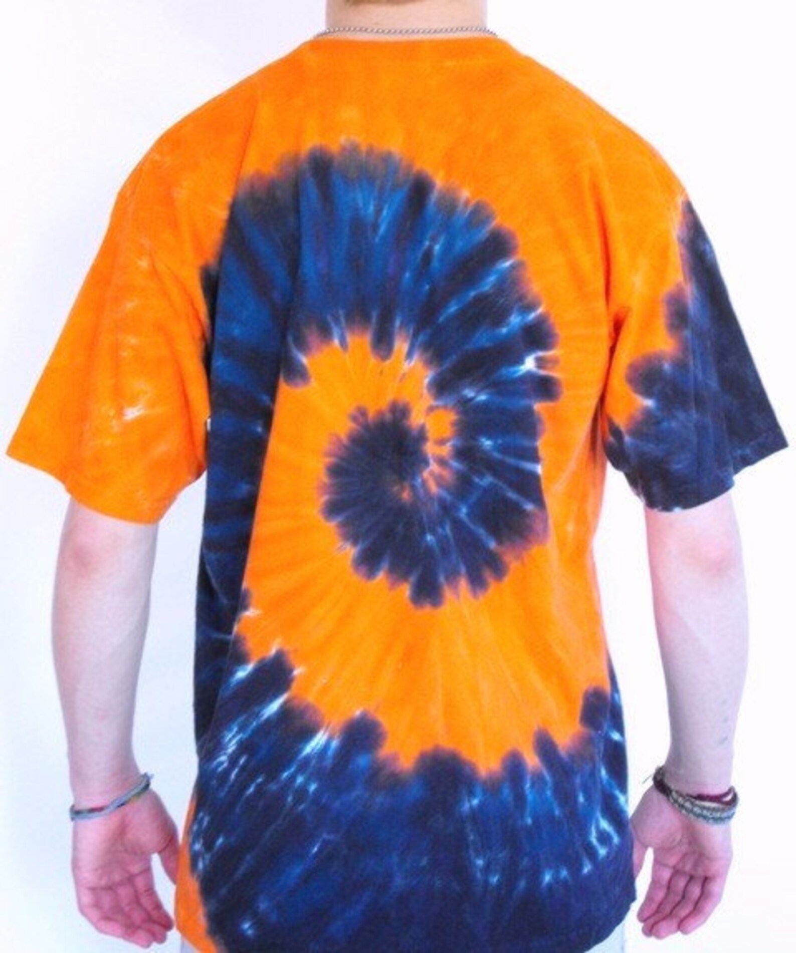 mens orange tie dye shirt