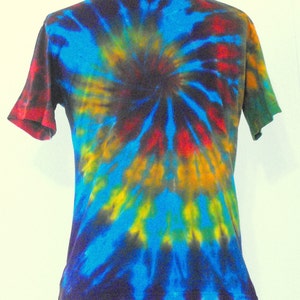 Tie Dye Women's V-neck Turquoise Rainbow Swirl T Shirt | Etsy