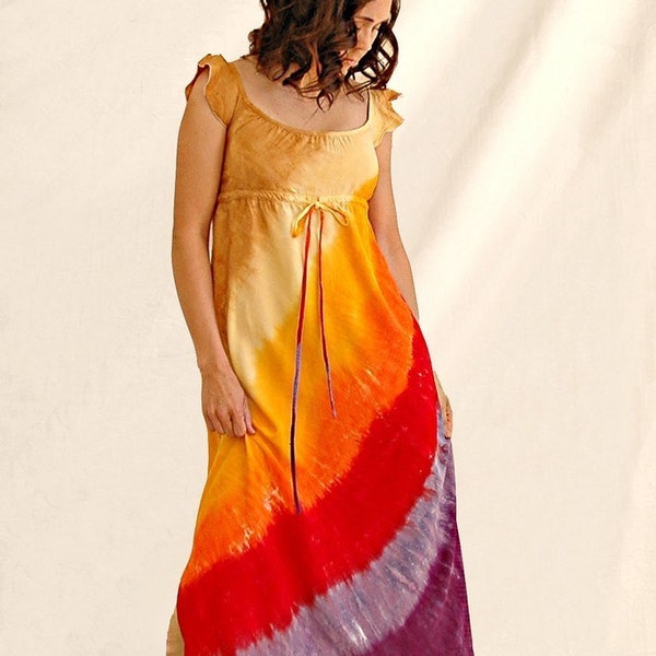 XL Custom Tie Dye Regency Hippie Dresses