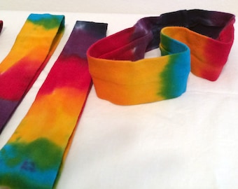 Tie Dye Rainbow Cotton/Lycra Head Bands