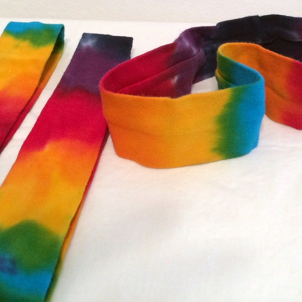 Tie Dye Rainbow Cotton/Lycra Head Bands