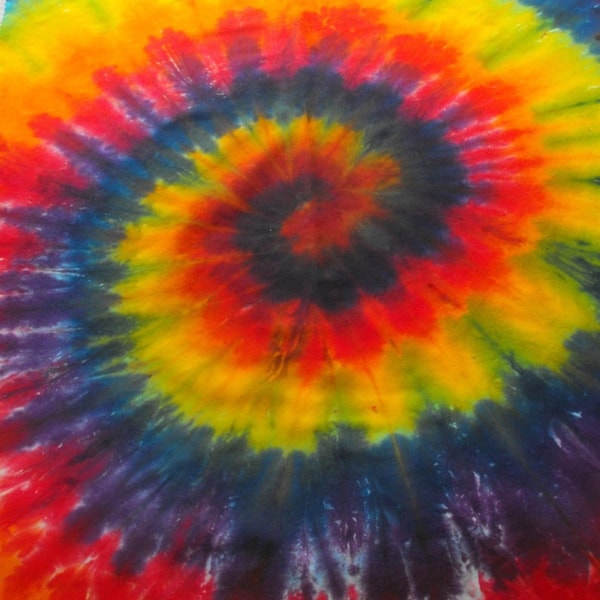 Fabric Fat Quarter Tie Dyed in Rainbow