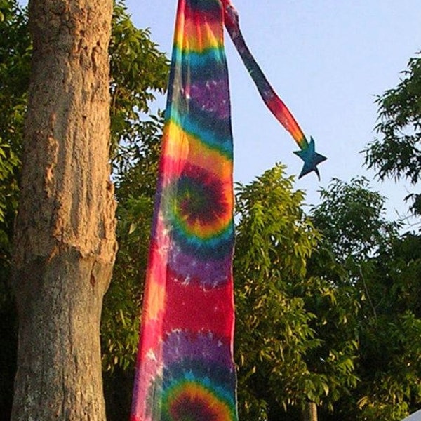 Rainbow Tie Dye Cotton Good Luck Banner Star Streamer