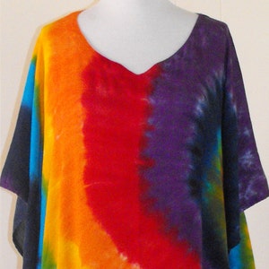 Tie Dye Caftan in Double Rainbow Swirl