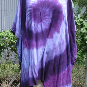 Tie dye Purple Swirl light rayon poncho