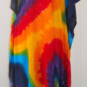 Tie Dye Caftan in Double Rainbow Swirl - Etsy